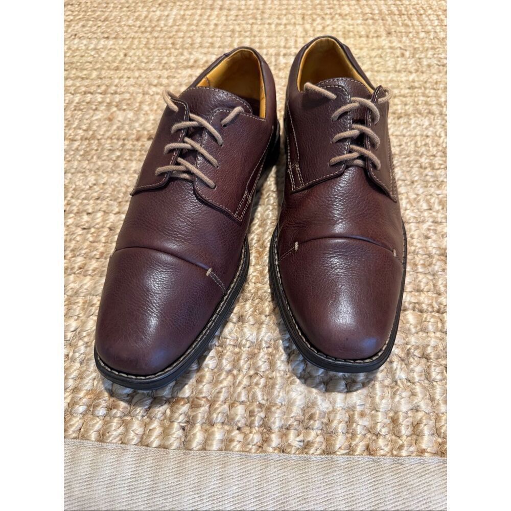 Sandro Moscoloni Brown Gary Leather Cap Toe Oxford Shoes Men’s 8D Brazil